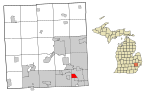 Oakland County Michigan Incorporated and Unincorporated areas Berkley highlighted